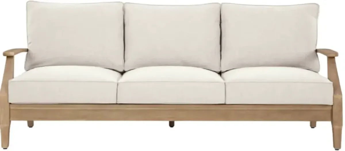 Signature Design by AshleyÂ® Carter Hall Beige Fabric/Wooden Outdoor Sofa