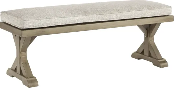 Signature Design by AshleyÂ® Beachcroft Beige Bench with Cushion