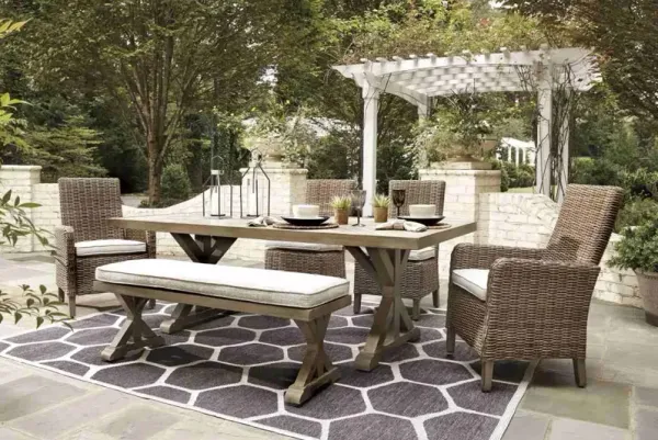 Signature Design by AshleyÂ® Beachcroft 6-Piece Beige Patio Set
