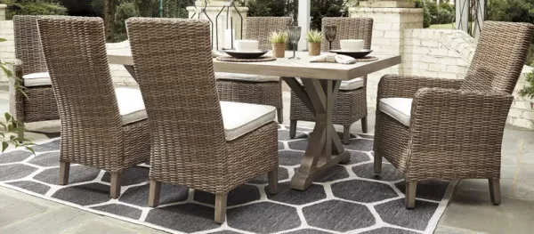 Signature Design by AshleyÂ® Beachcroft 7-Piece Beige Dining Set