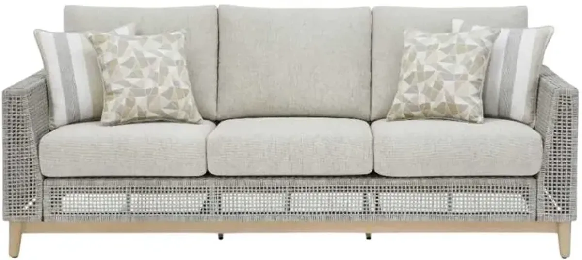 Signature Design by AshleyÂ® Seton Creek Gray Aluminum/Resin Outdoor Sofa with Cushion
