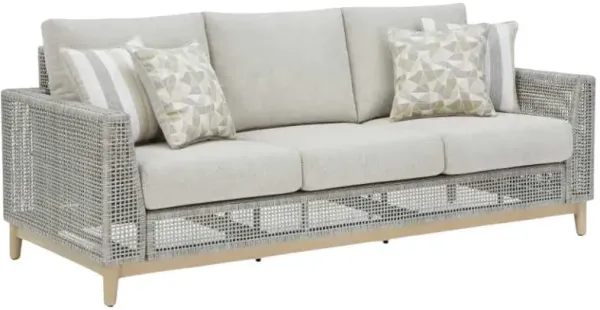 Signature Design by AshleyÂ® Seton Creek Gray Aluminum/Resin Outdoor Sofa with Cushion
