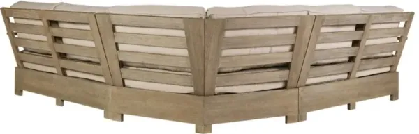 Signature Design by AshleyÂ® Silo Point 3-Piece Brown Outdoor Sectional