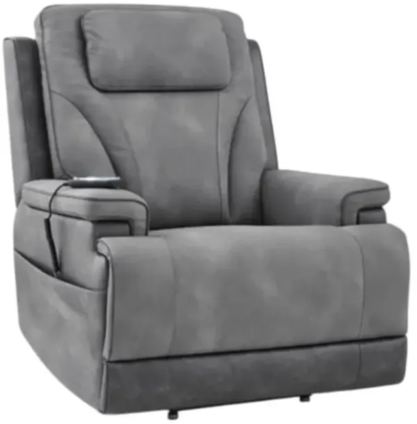 Signature Design by AshleyÂ® 4Z-Peaceful Pause Slate Power Lift Recliner