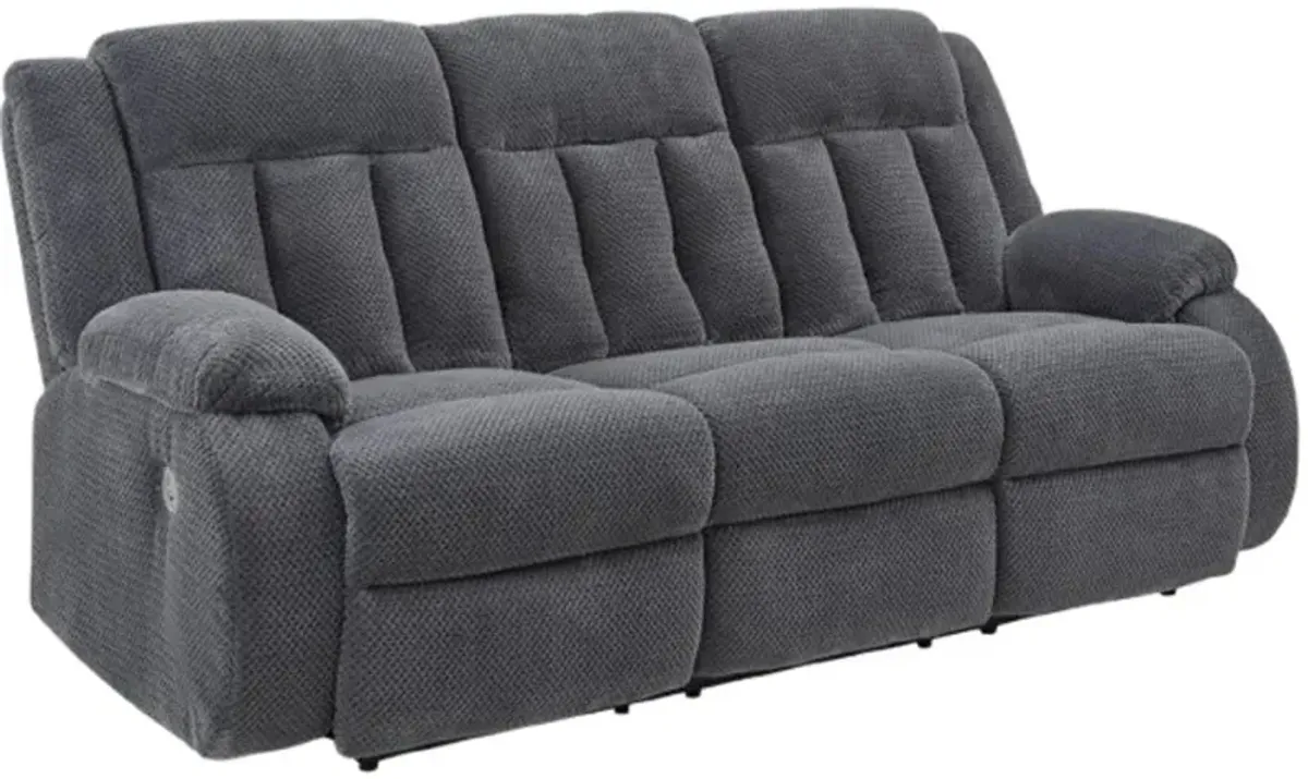 Signature Design by AshleyÂ® Observation Steel Power Reclining Sofa with Drop Down Table