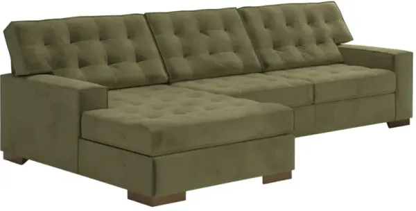 Signature Design by AshleyÂ® Caspian-Town 2-Piece Olive Left-Arm Facing Sectional and Chaise
