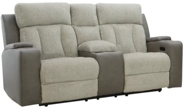 Signature Design by AshleyÂ® WhipLash Sisal Power Reclining Loveseat with Console and Adjustable Headrest