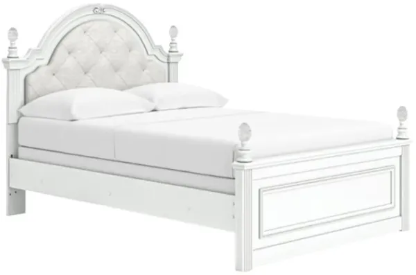 Signature Design by AshleyÂ® Kozlani Matte White Full Upholstered Panel Bed