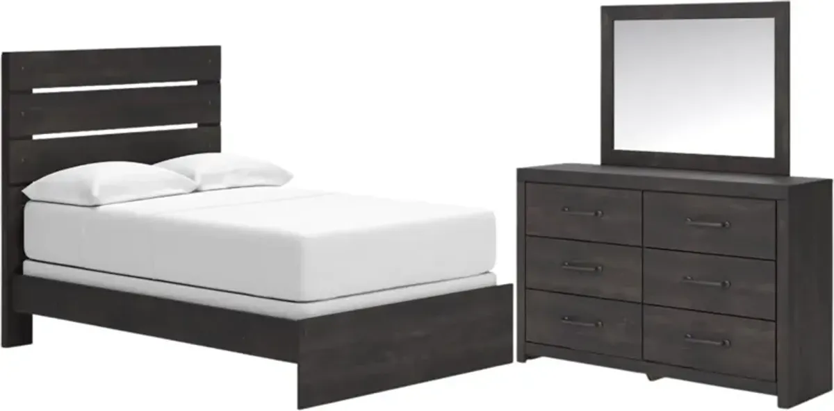 Signature Design by AshleyÂ® Hollivern 3-Piece Dark Gray Full Bedroom Set