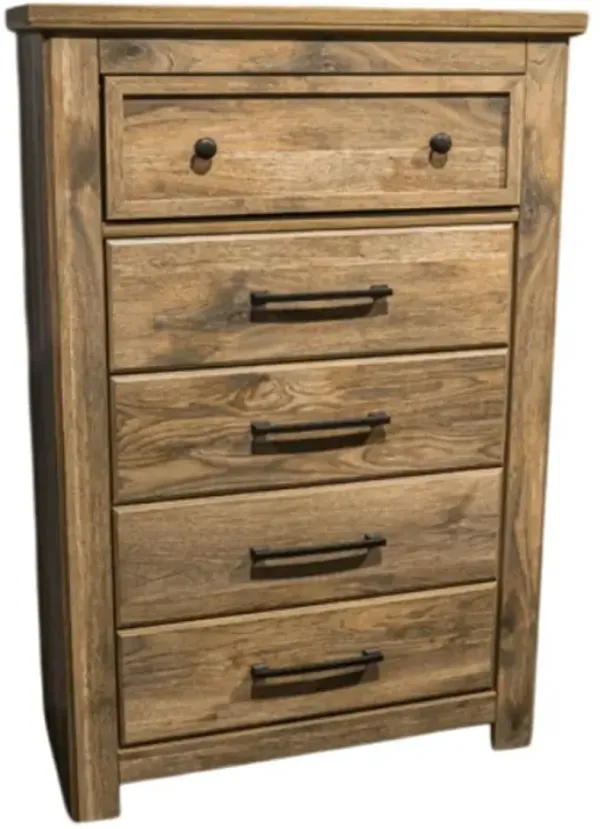 Signature Design by AshleyÂ® Rusticott Brown 5-Drawer Chest