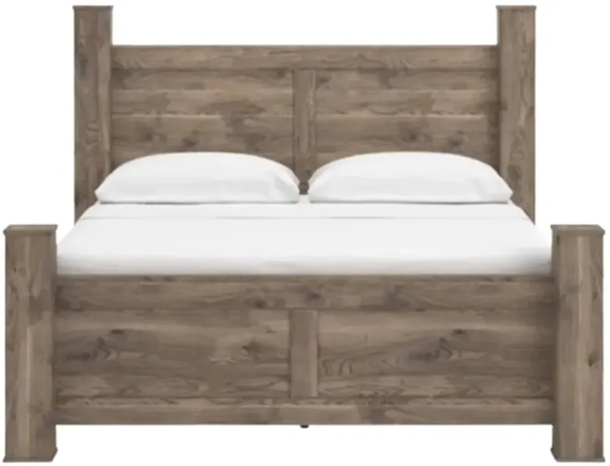 Signature Design by AshleyÂ® Rusticott Brown King Poster Bed