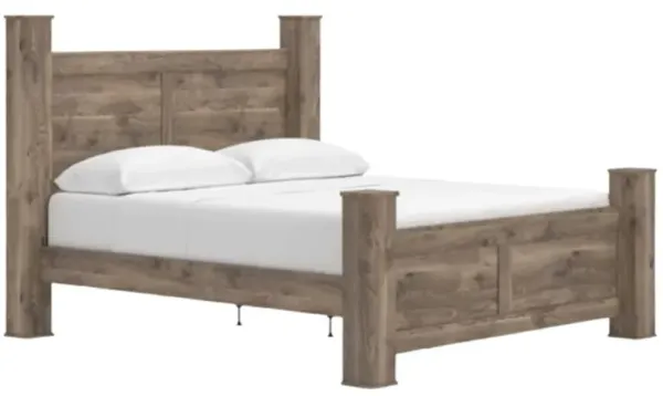 Signature Design by AshleyÂ® Rusticott Brown King Poster Bed
