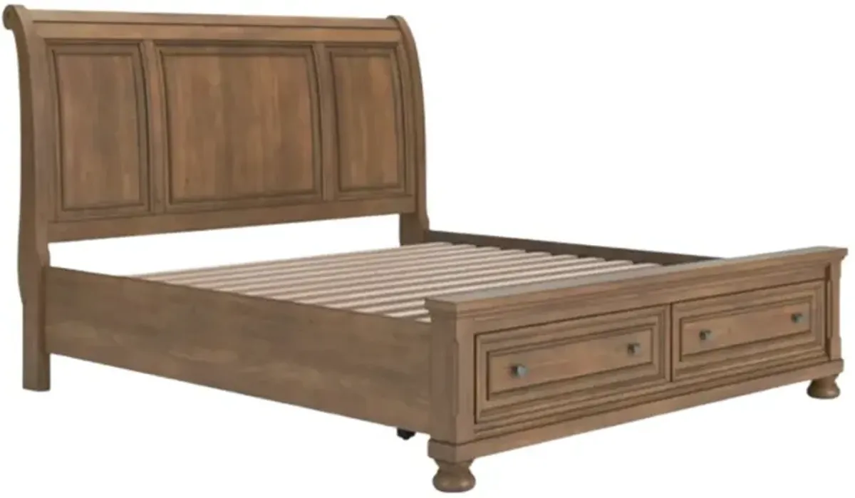 Signature Design by AshleyÂ® Feddinger Medium Brown King Storage Sleigh Bed
