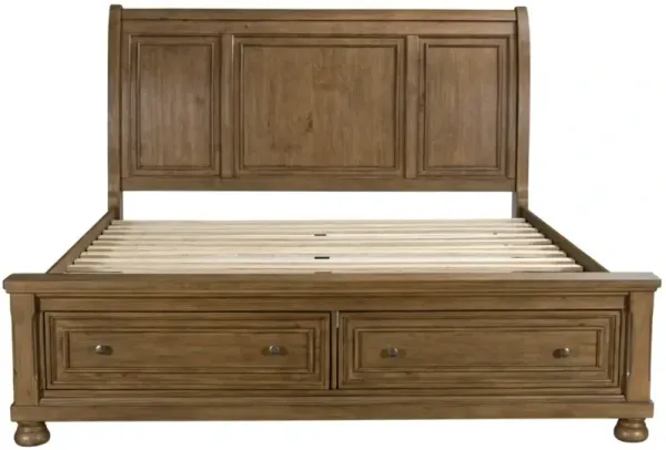 Signature Design by AshleyÂ® Feddinger Medium Brown King Storage Sleigh Bed