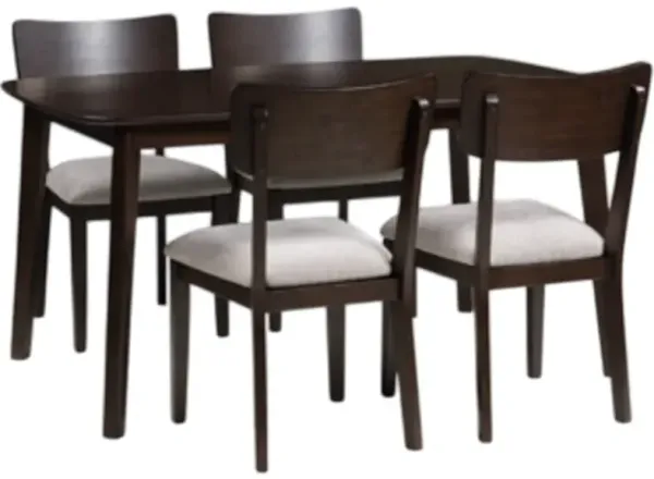 Signature Design by AshleyÂ® Mallenette 5-Piece Merlot Dining Set