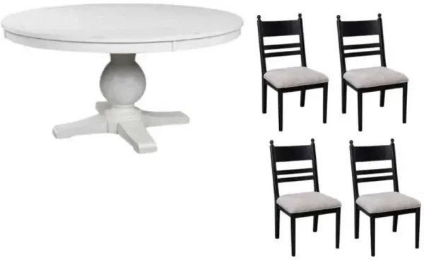 Signature Design by AshleyÂ® Greddinton 5-Piece Black/White Dining Table Set