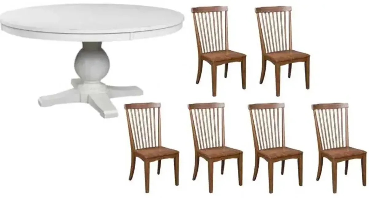 Signature Design by AshleyÂ® Greddinton 7-Piece Brown/White Dining Table Set