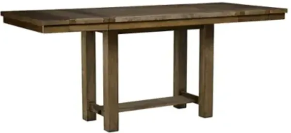 Signature Design by AshleyÂ® Moriville 6 Piece Grayish Brown Counter Height Dining Set