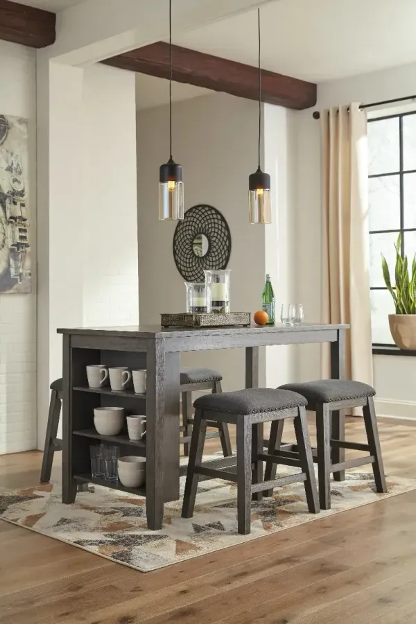 Signature Design by AshleyÂ® Caitbrook 5-Piece Gray Counter Height Dining Set