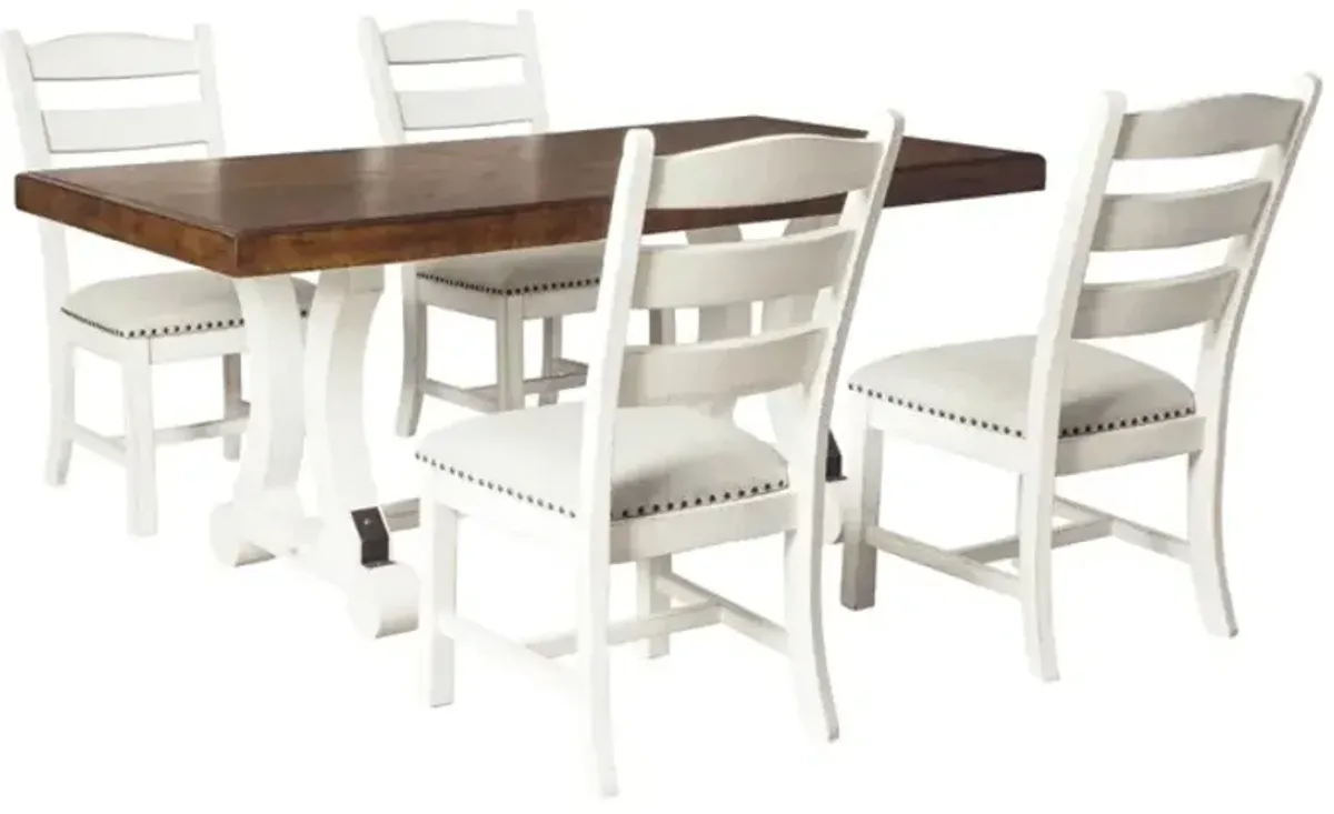 Signature Design by AshleyÂ® Valebeck 5-Piece White/Brown Dining Set