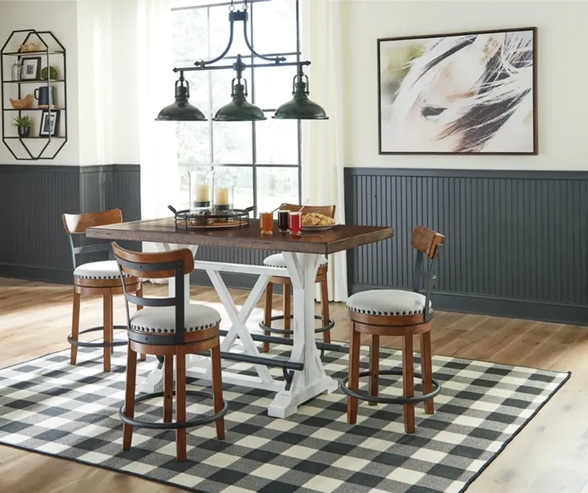 Signature Design by AshleyÂ® Valebeck 5-Piece Brown Counter Height Dining Set