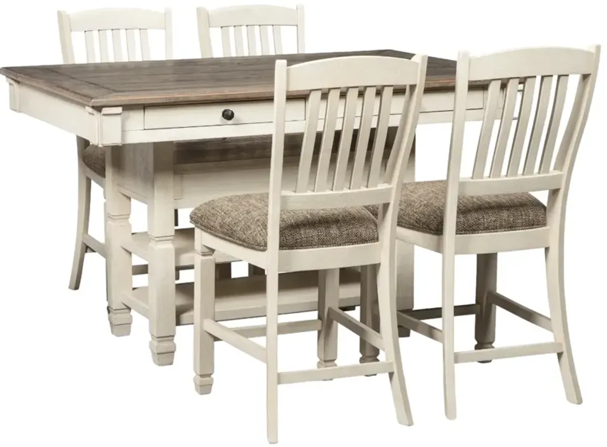 Signature Design by AshleyÂ® Bolanburg 5-Piece Two-Tone Counter Height Dining Set