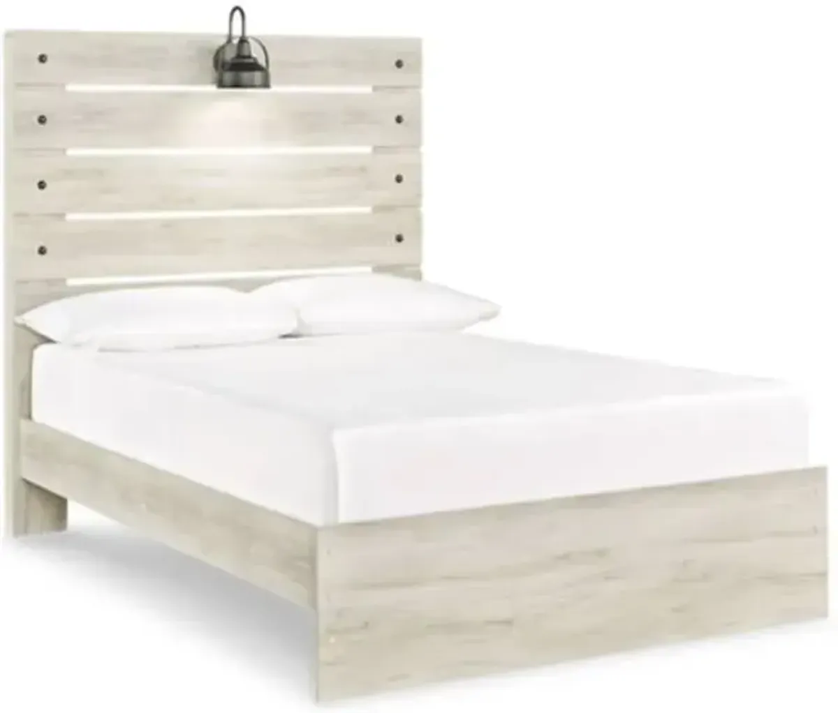 Signature Design by AshleyÂ® Cambeck 3-Piece Whitewash White Full Panel Bed Set