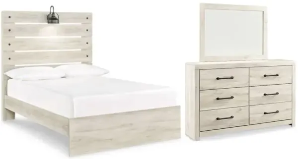 Signature Design by AshleyÂ® Cambeck 3-Piece Whitewash White Full Panel Bed Set