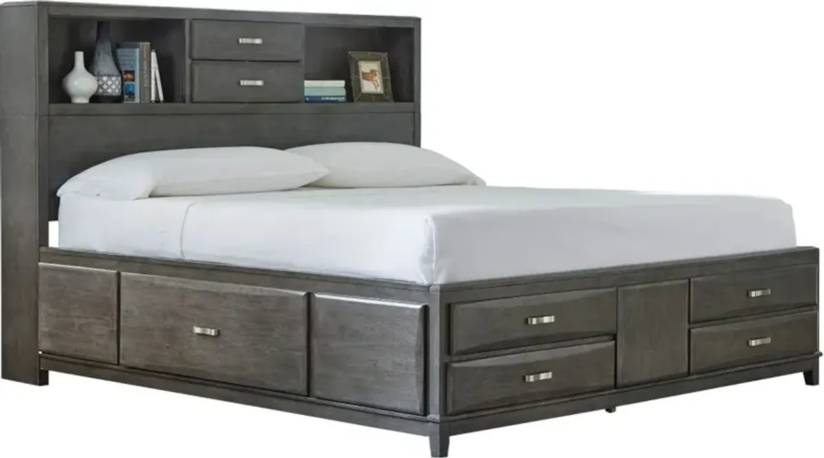 Signature Design by AshleyÂ® Caitbrook 3-Piece Gray Queen Storage Bed Set