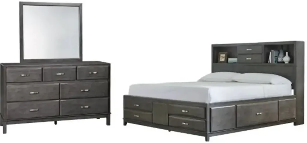 Signature Design by AshleyÂ® Caitbrook 3-Piece Gray Queen Storage Bed Set