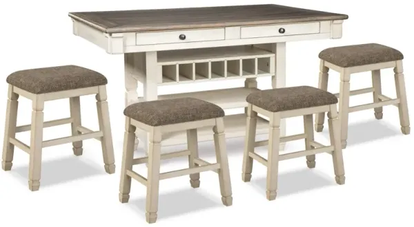 Signature Design by AshleyÂ® Bolanburg 5-Piece Two-Tone Counter Height Dining Set
