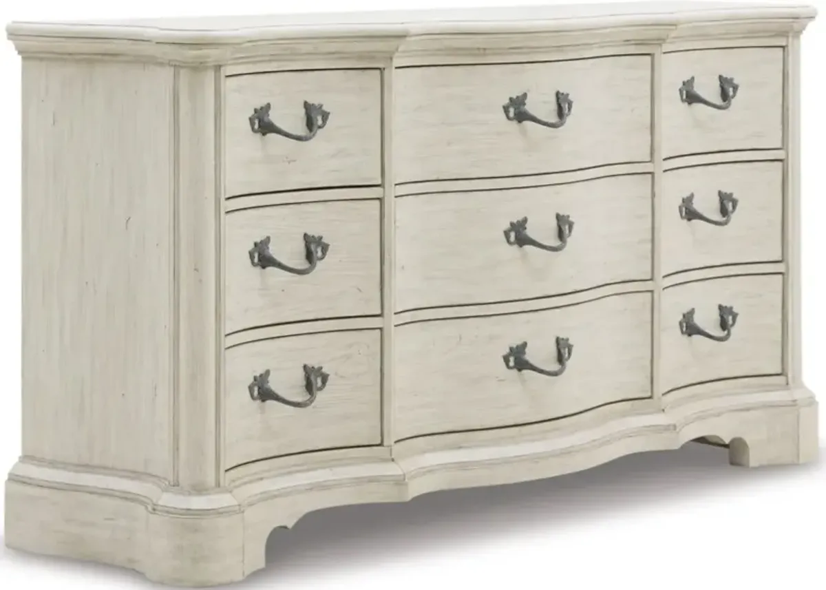 MillenniumÂ® by Ashley Arlendyne 4-Piece Antique White Queen Upholstered Bed