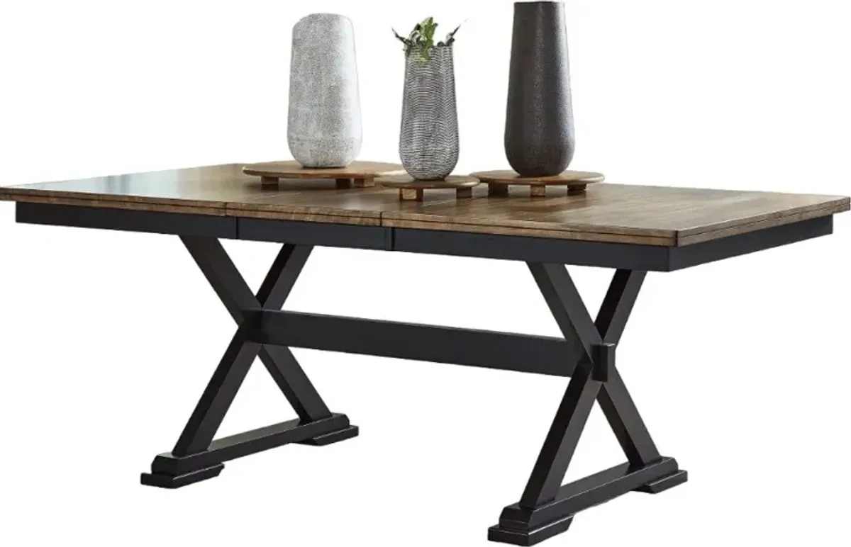Signature Design by AshleyÂ® Wildenauer 6-Piece Brown/Black Dining Table Set
