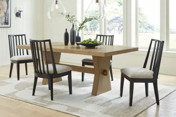 Signature Design by AshleyÂ® Galliden 5-Piece Light Brown Dining Table Set