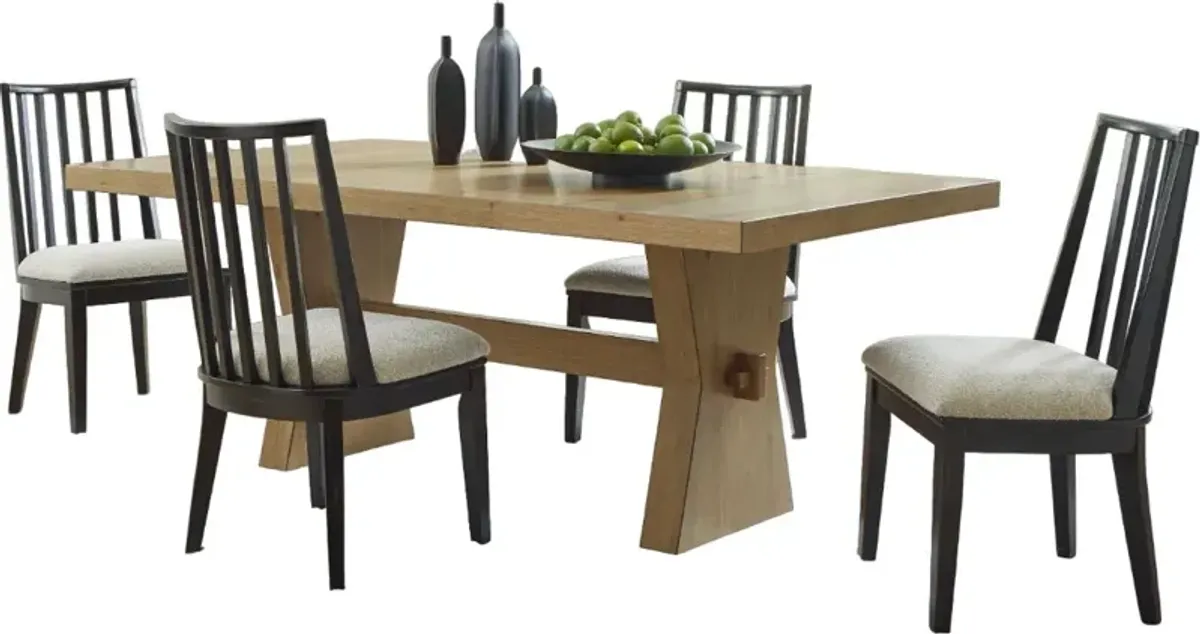 Signature Design by AshleyÂ® Galliden 5-Piece Light Brown Dining Table Set