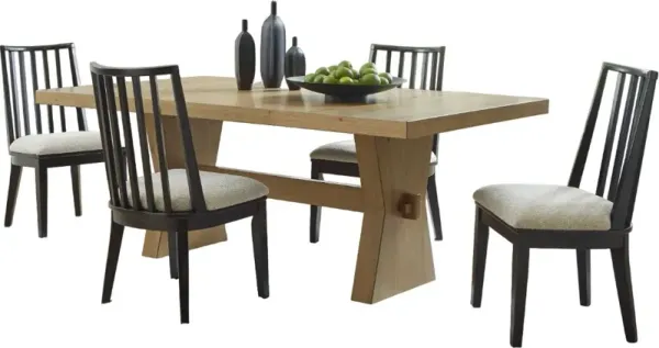 Signature Design by AshleyÂ® Galliden 5-Piece Light Brown Dining Table Set