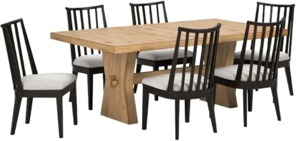 Signature Design by AshleyÂ® Galliden 7-Piece Light Brown Dining Table Set