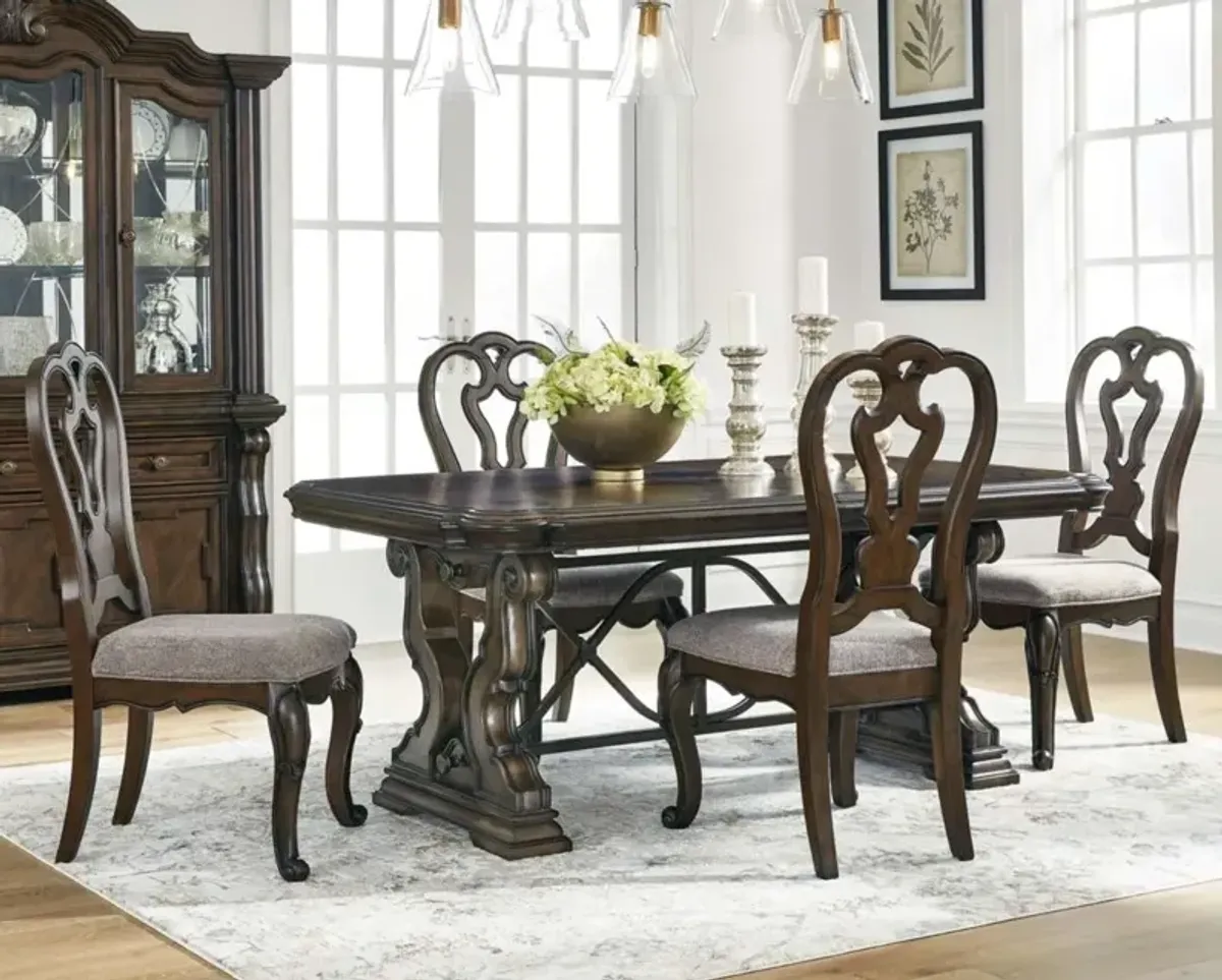 Signature Design by AshleyÂ® Maylee 5-Piece Dark Brown Dining Table Set