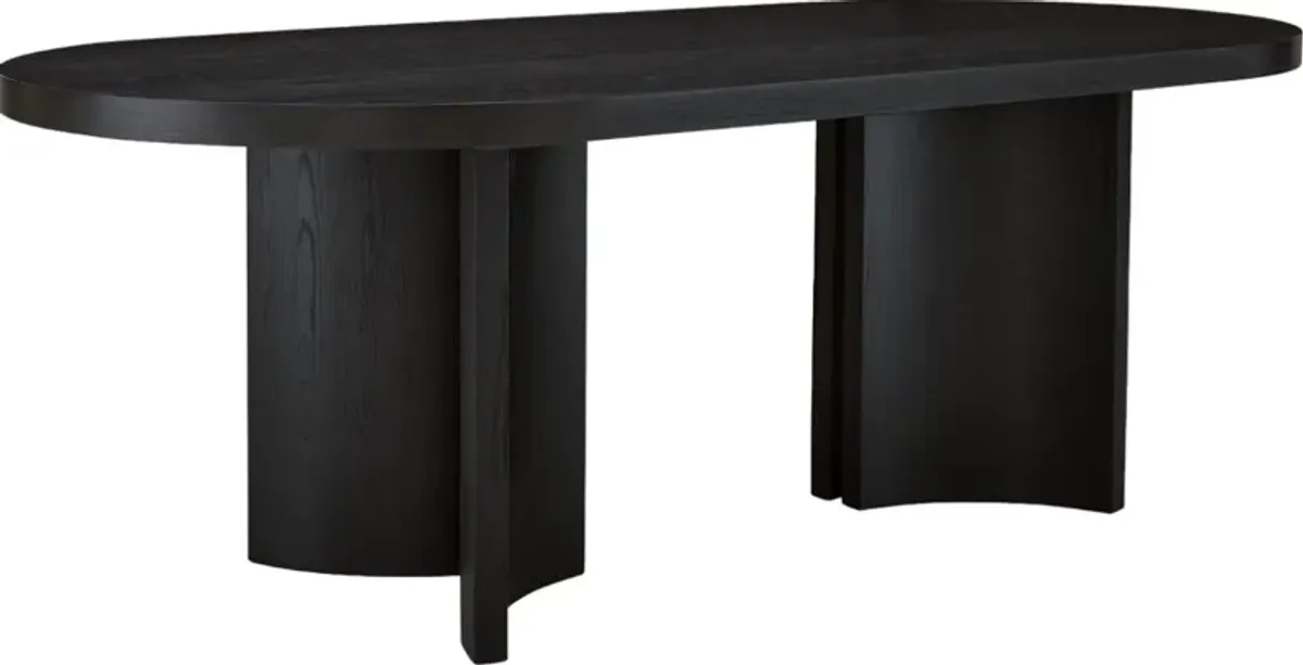 Signature Design by AshleyÂ® Rowanbeck 7-Piece Black Dining Table Set