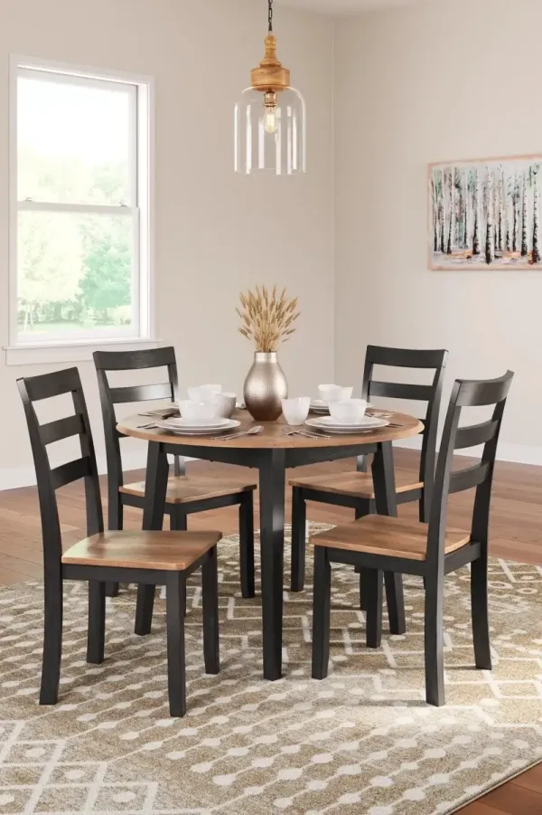 Signature Design by AshleyÂ® Gesthaven 5-Piece Natural/Brown Dining Table Set