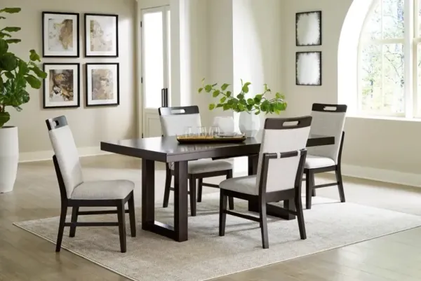 Signature Design by AshleyÂ® Neymorton 5-Piece Gray/Brown Dining Table Set
