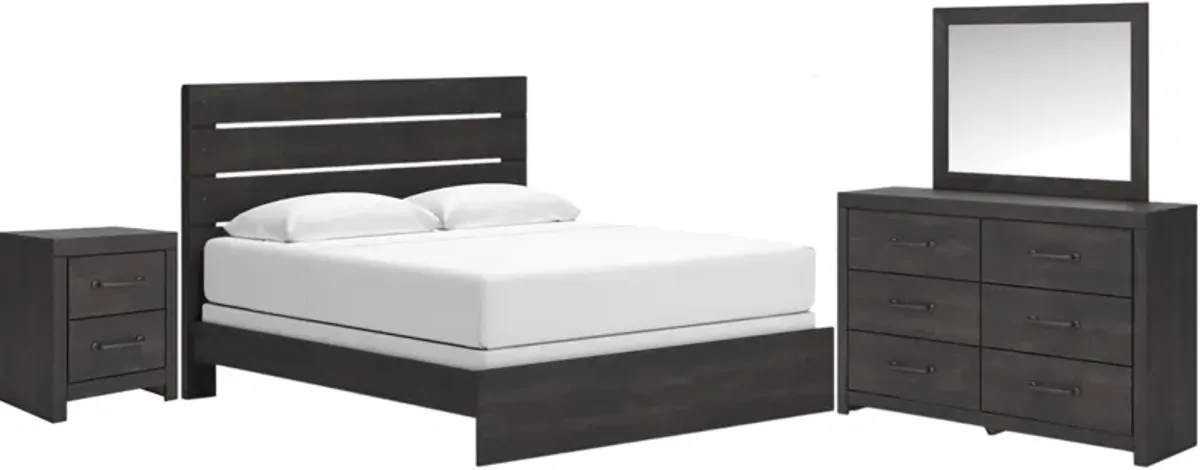 Signature Design by AshleyÂ® Hollivern 4-Piece Dark Gray Queen Bedroom Set
