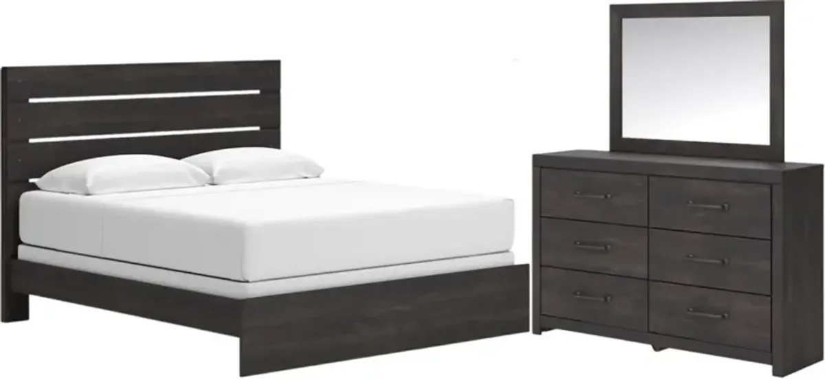 Signature Design by AshleyÂ® Hollivern 3-Piece Dark Gray King Bedroom Set