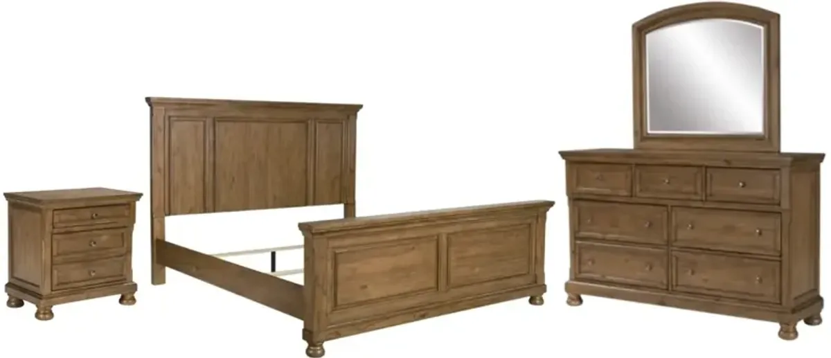 Signature Design by AshleyÂ® Feddinger 4-Piece Medium Brown King Panel Bedroom Set