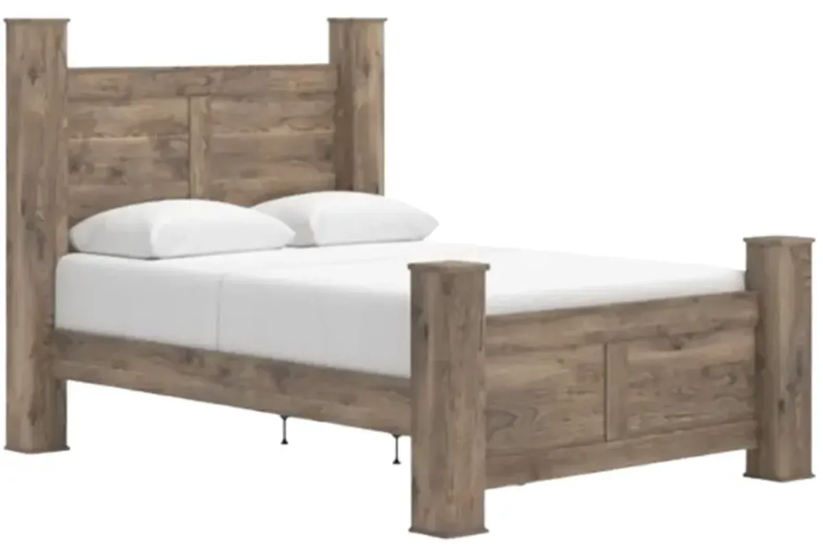 Signature Design by AshleyÂ® Rusticott 4-Piece Brown Queen Poster Bedroom Set