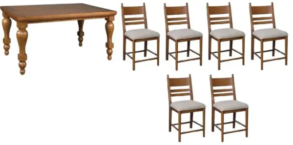 Signature Design by AshleyÂ® Greddinton 7-Piece Brown Counter Dining Table Set