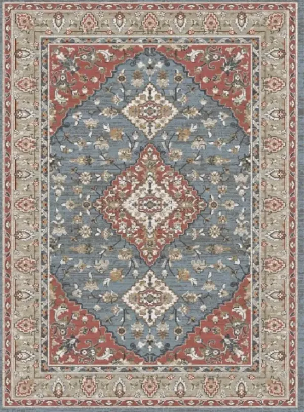 Mayberry Rugs Plymouth Altan Blue 8"x11" Area Rug