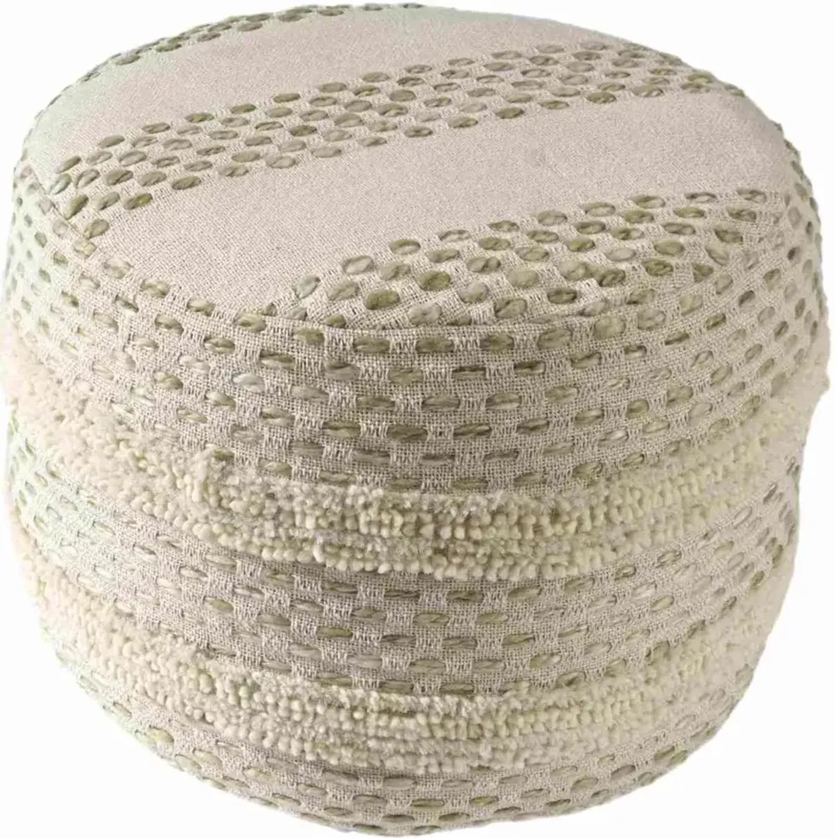LR Home Sage/Ivory Pouf