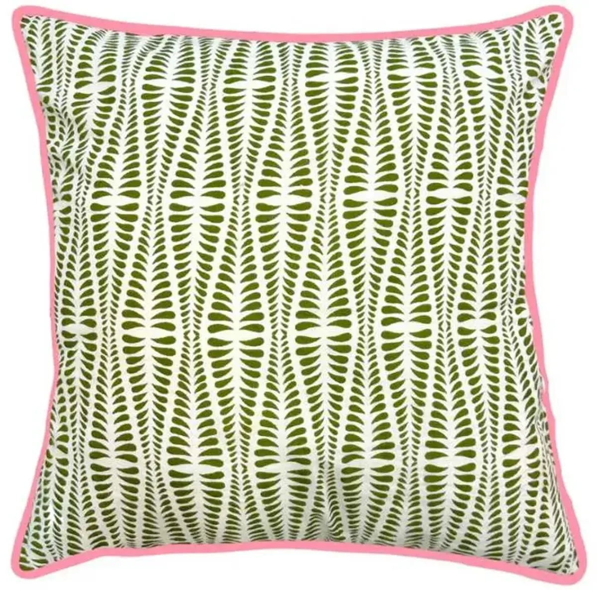 Laura Park Designs Green 18"x18" Alys in Vines Block Throw Pillow