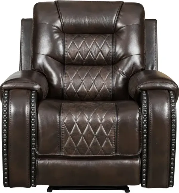 Vogue Furniture Dark Chocolate Manual Recliner